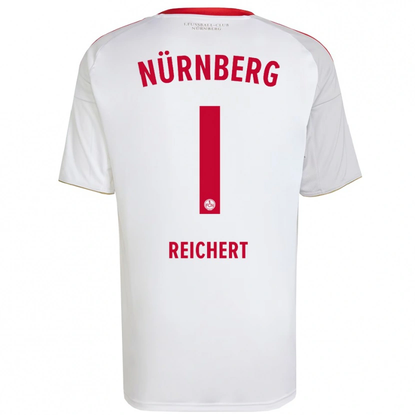 Danxen Homem Camisola Jan Reichert #1 Branco Vermelho Alternativa 2025/26 Camisa