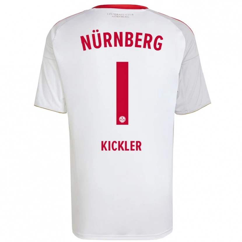 Danxen Homem Camisola Leon Kickler #1 Branco Vermelho Alternativa 2025/26 Camisa