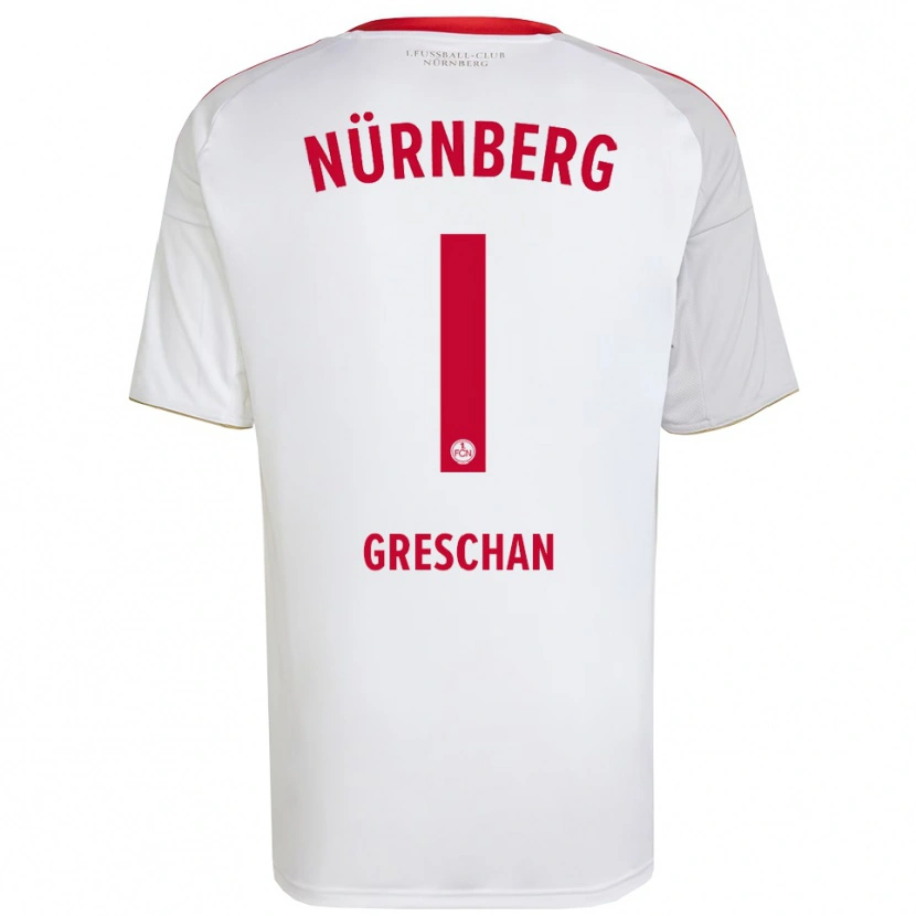 Danxen Homem Camisola Lenny Greschan #1 Branco Vermelho Alternativa 2025/26 Camisa
