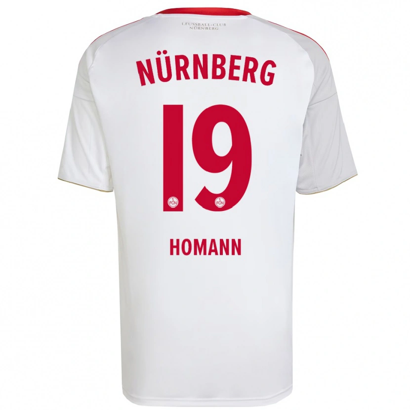 Danxen Homem Camisola Sanja Homann #19 Branco Vermelho Alternativa 2025/26 Camisa
