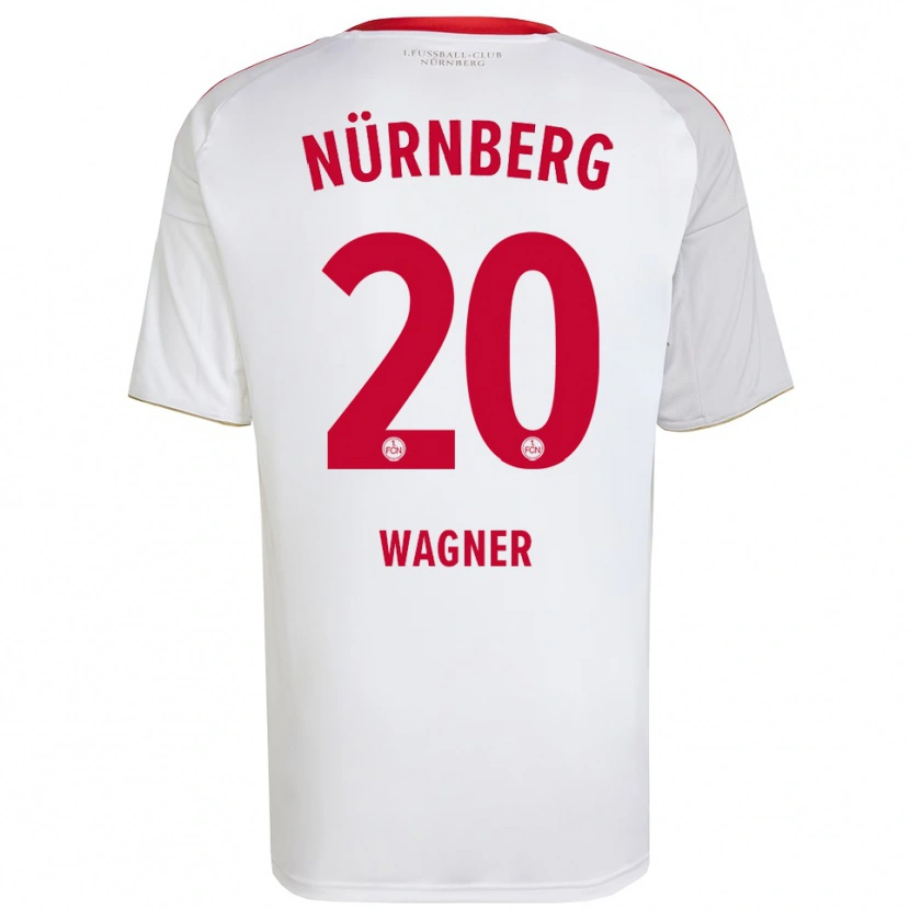 Danxen Homem Camisola Erik Wagner #20 Branco Vermelho Alternativa 2025/26 Camisa