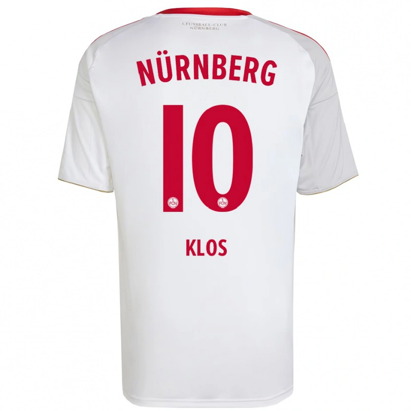 Danxen Homem Camisola David Klos #10 Branco Vermelho Alternativa 2025/26 Camisa
