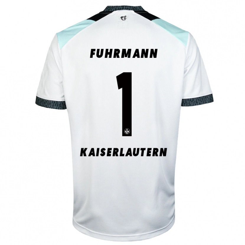 Danxen Homem Camisola Lasse Fuhrmann #1 Branco Preto Alternativa 2025/26 Camisa