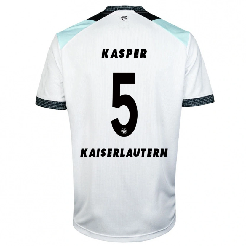 Danxen Homem Camisola Linus Kasper #5 Branco Preto Alternativa 2025/26 Camisa