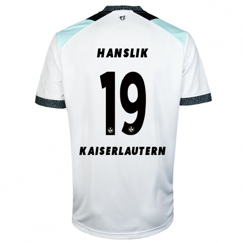 Danxen Homem Camisola Daniel Hanslik #19 Branco Preto Alternativa 2025/26 Camisa