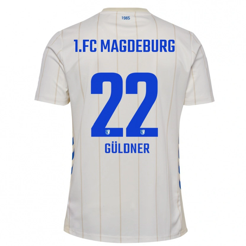 Danxen Homem Camisola Felix Güldner #22 Branco Azul Alternativa 2025/26 Camisa