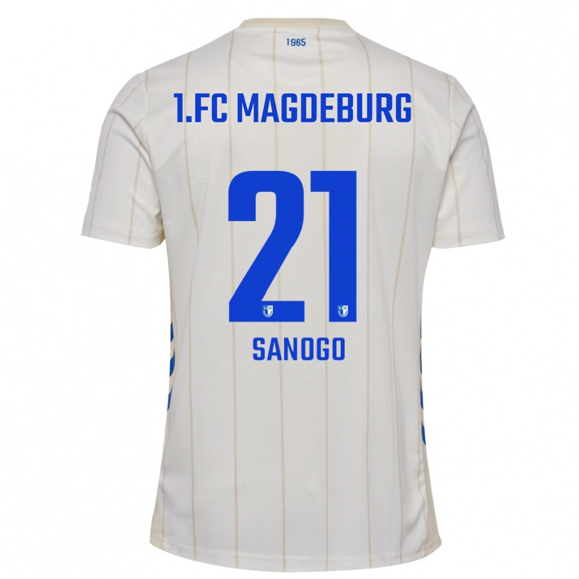 Danxen Homem Camisola Malick Sanogo #21 Branco Azul Alternativa 2025/26 Camisa