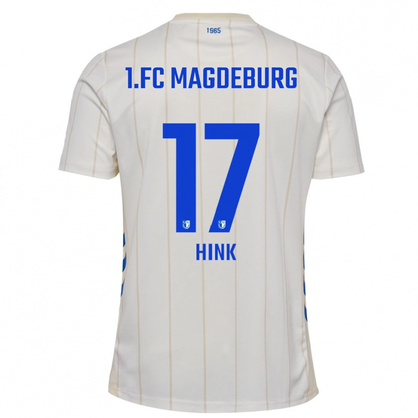 Danxen Homem Camisola Hector Hink #17 Branco Azul Alternativa 2025/26 Camisa