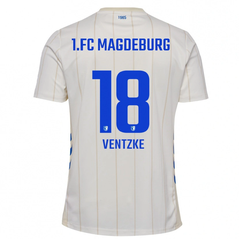 Danxen Homem Camisola Tom Ventzke #18 Branco Azul Alternativa 2025/26 Camisa