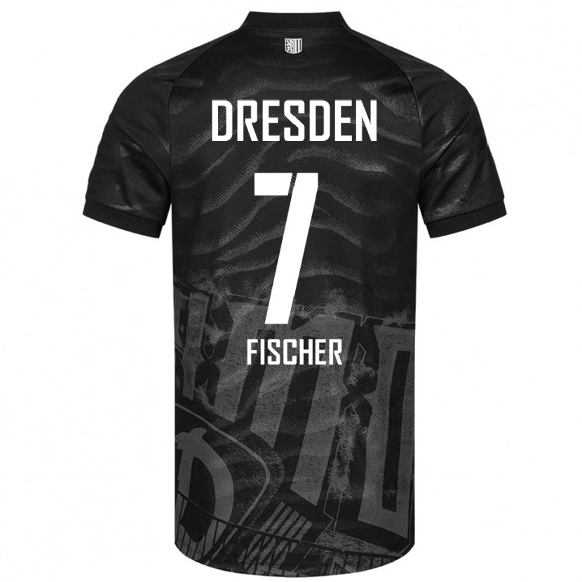Danxen Homem Camisola Marc Fischer #7 Preto Cinzento Alternativa 2025/26 Camisa