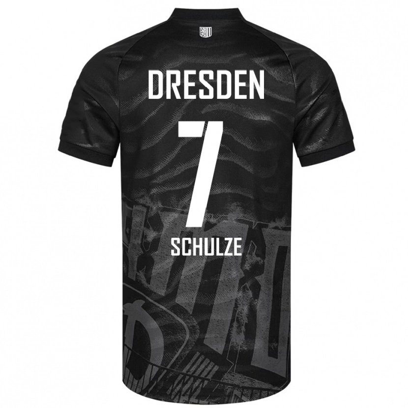 Danxen Homem Camisola Lennox Schulze #7 Preto Cinzento Alternativa 2025/26 Camisa