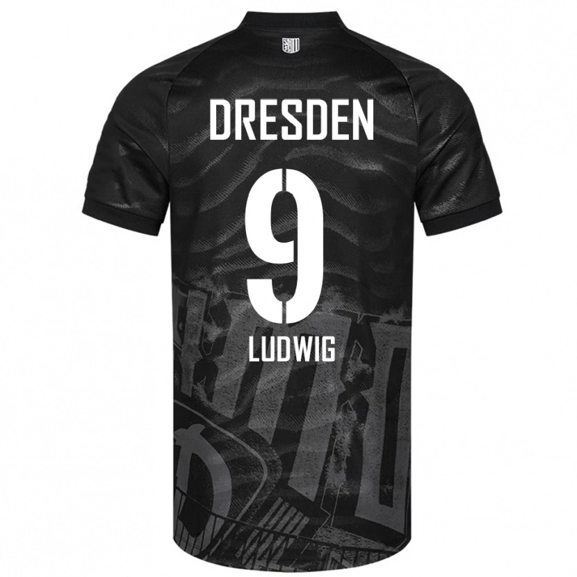 Danxen Homem Camisola Yannis Ludwig #9 Preto Cinzento Alternativa 2025/26 Camisa