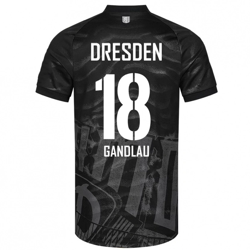 Danxen Homem Camisola Quentin Gandlau #18 Preto Cinzento Alternativa 2025/26 Camisa