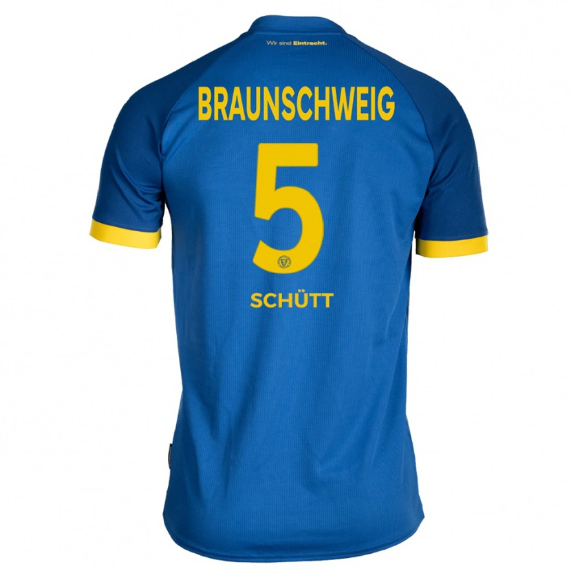 Danxen Homem Camisola Len Schütt #5 Azul Royal Amarelo Alternativa 2025/26 Camisa