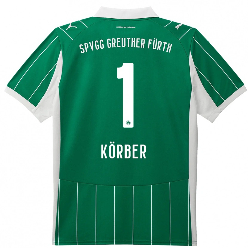 Danxen Homem Camisola Nils Körber #1 Verde Branco Alternativa 2025/26 Camisa