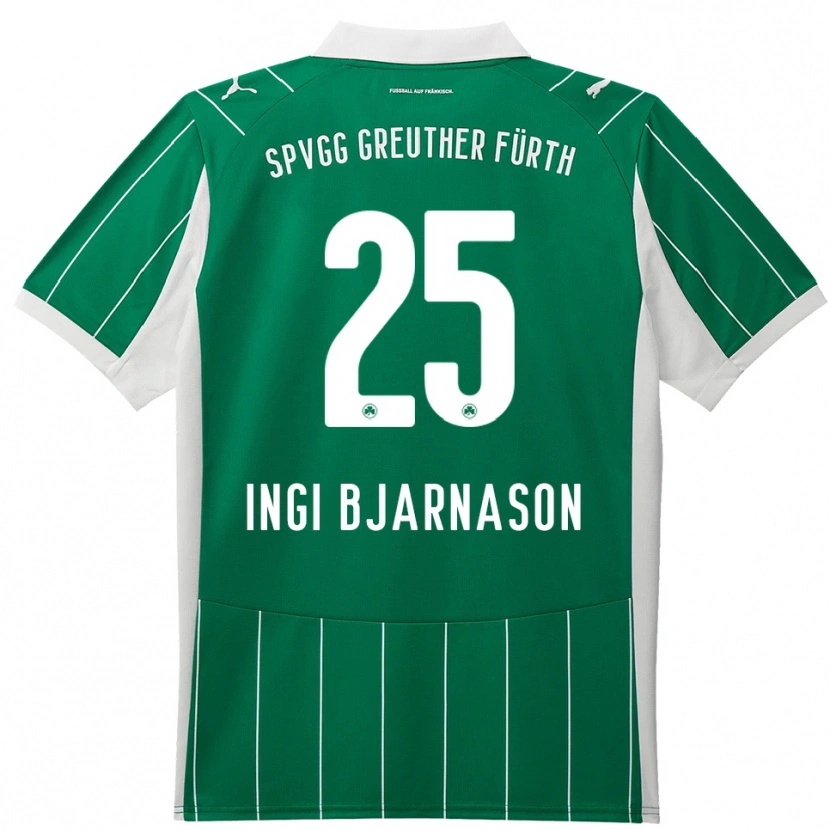 Danxen Homem Camisola Brynjar Ingi Bjarnason #25 Verde Branco Alternativa 2025/26 Camisa
