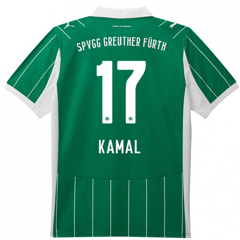 Danxen Homem Camisola Fadl Kamal #17 Verde Branco Alternativa 2025/26 Camisa
