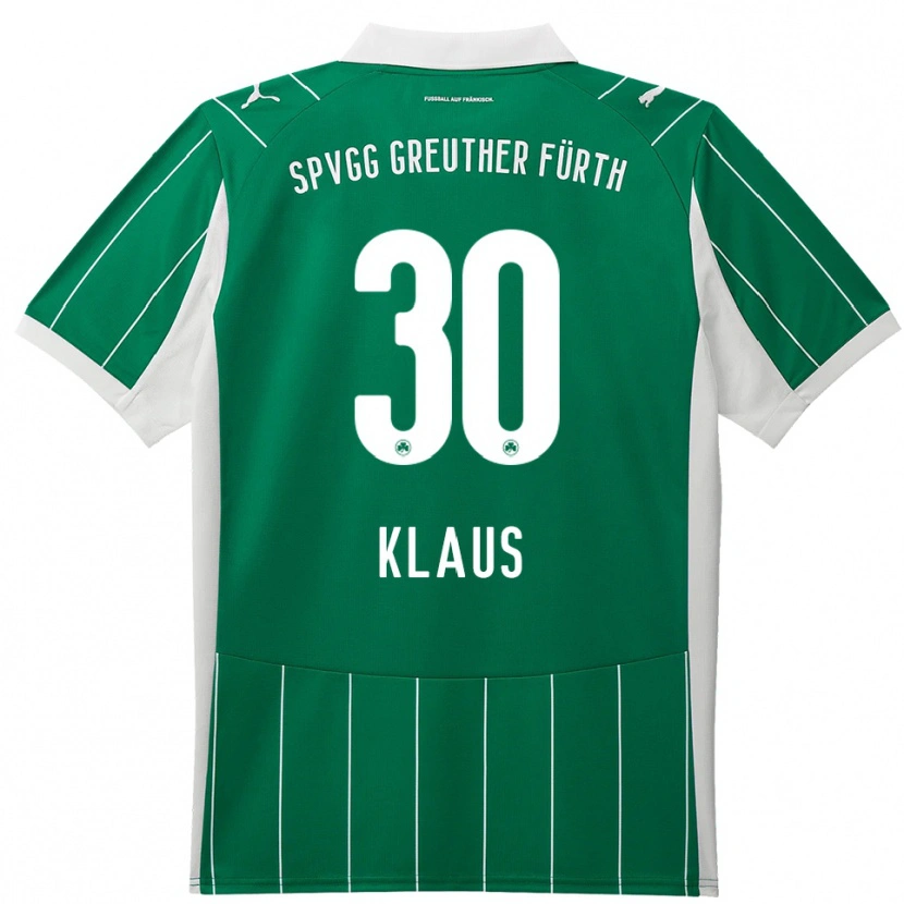 Danxen Homem Camisola Felix Klaus #30 Verde Branco Alternativa 2025/26 Camisa