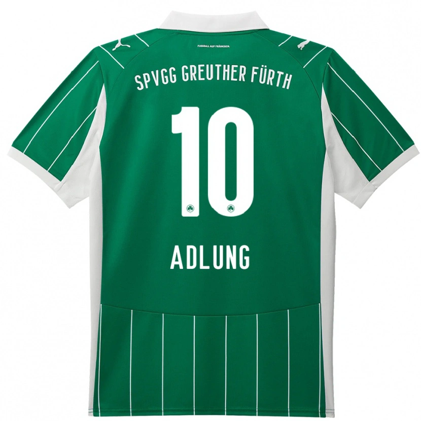 Danxen Homem Camisola Daniel Adlung #10 Verde Branco Alternativa 2025/26 Camisa