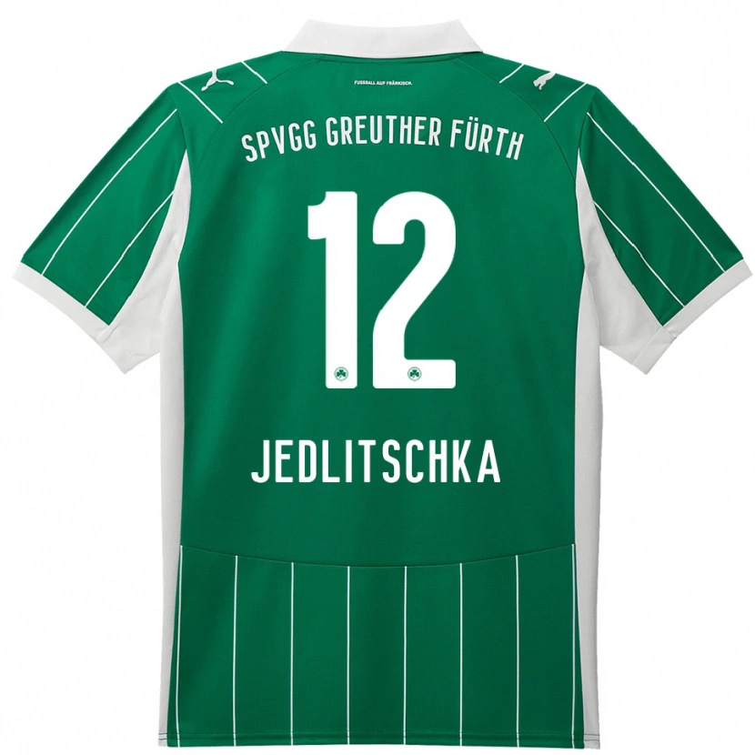 Danxen Homem Camisola Moritz Jedlitschka #12 Verde Branco Alternativa 2025/26 Camisa
