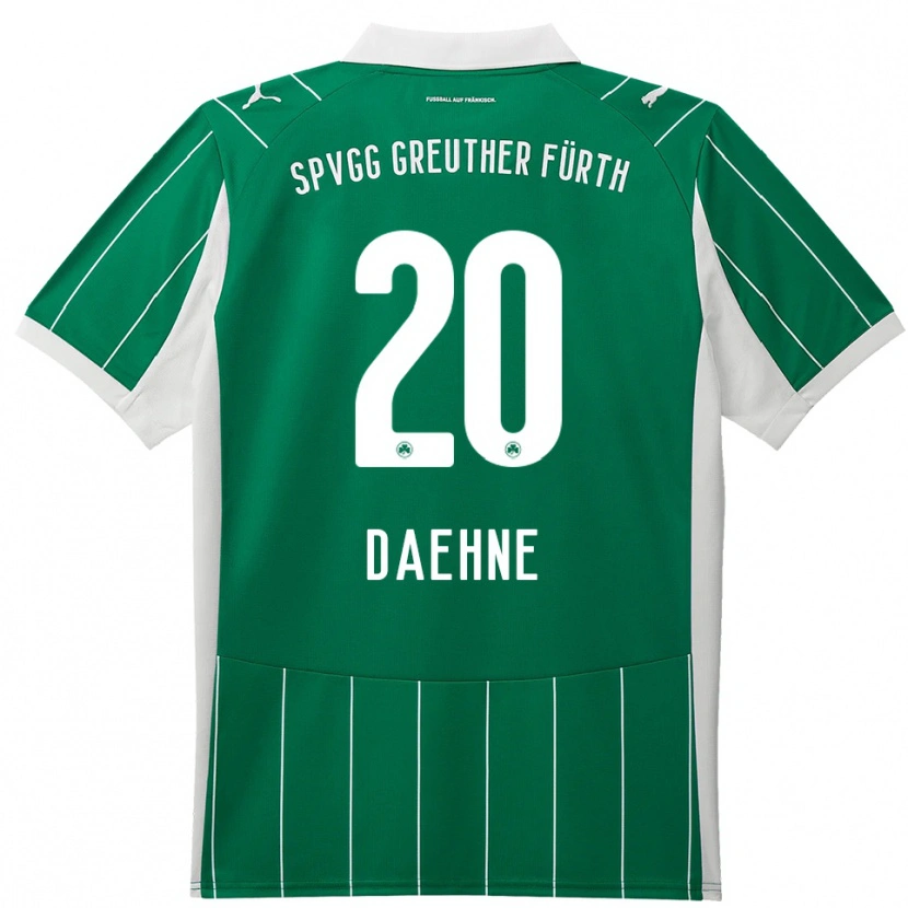 Danxen Homem Camisola Luis Daehne #20 Verde Branco Alternativa 2025/26 Camisa