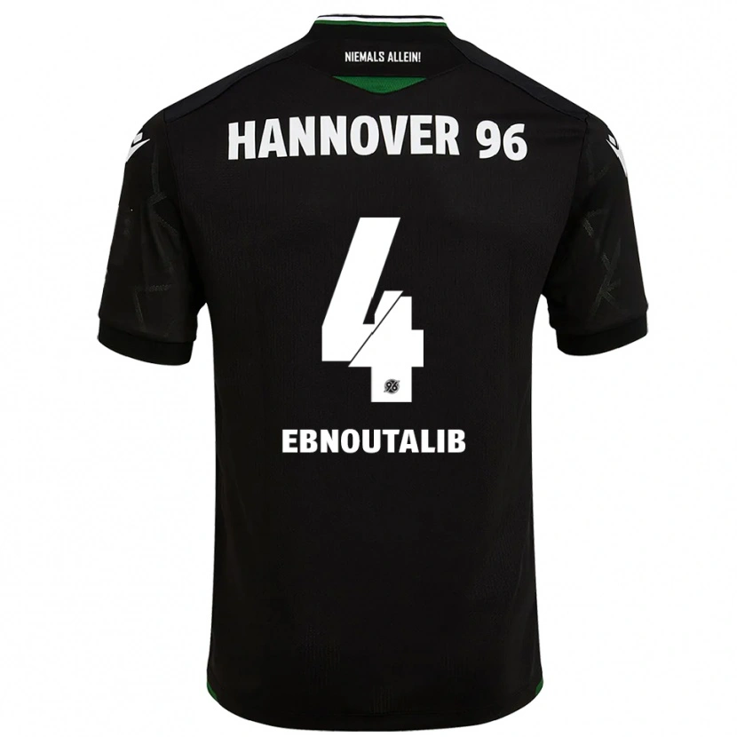 Danxen Homem Camisola Ilias Ebnoutalib #4 Preto Verde Alternativa 2025/26 Camisa