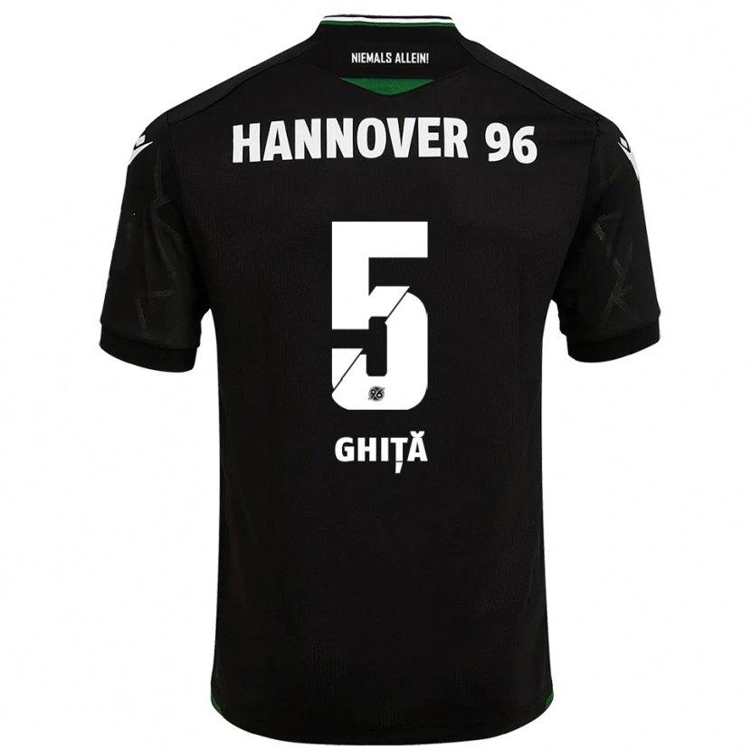 Danxen Homem Camisola Virgil Ghiță #5 Preto Verde Alternativa 2025/26 Camisa