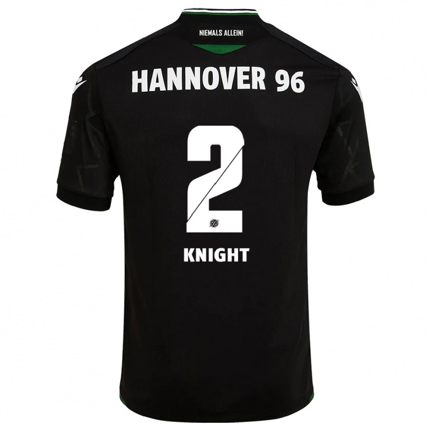 Danxen Homem Camisola Josh Knight #2 Preto Verde Alternativa 2025/26 Camisa
