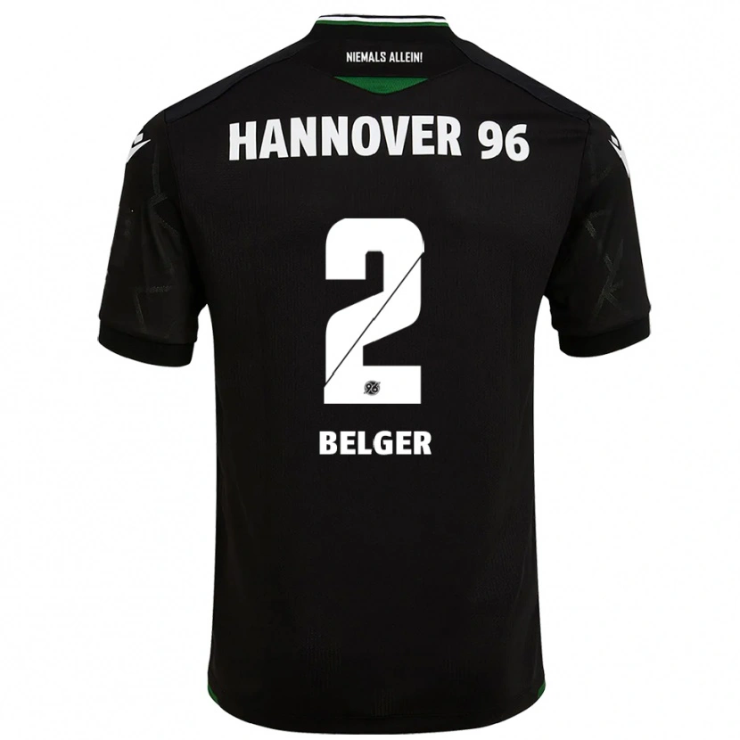 Danxen Homem Camisola Max Belger #2 Preto Verde Alternativa 2025/26 Camisa