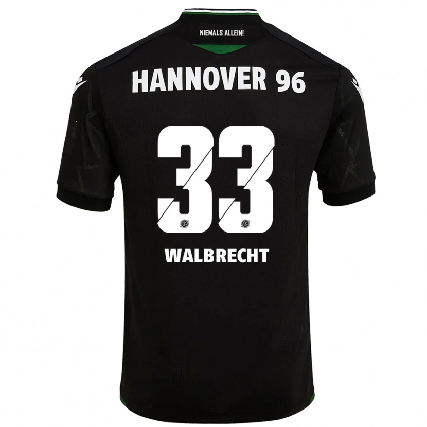 Danxen Homem Camisola Tim Walbrecht #33 Preto Verde Alternativa 2025/26 Camisa