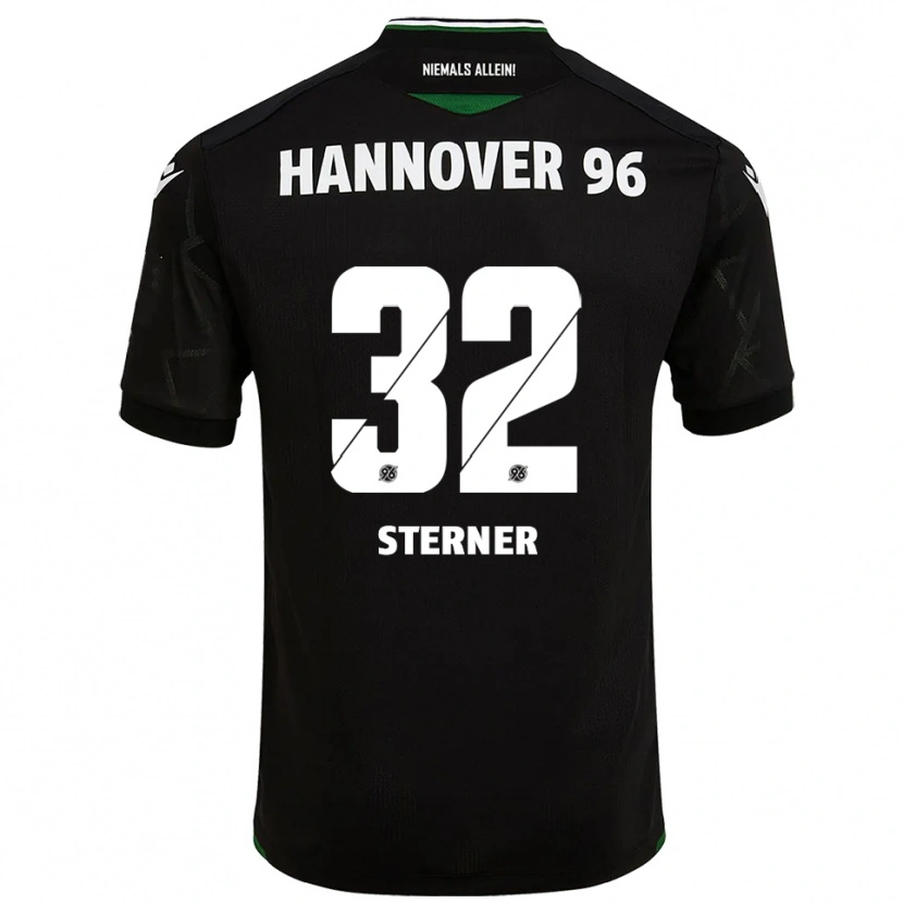 Danxen Homem Camisola Jonas Sterner #32 Preto Verde Alternativa 2025/26 Camisa