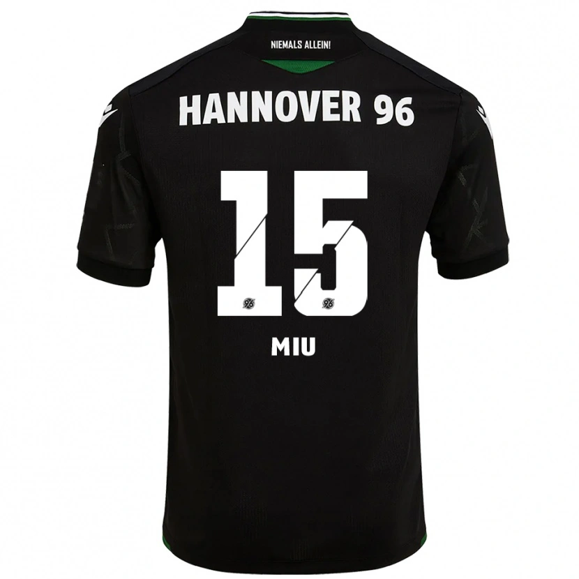 Danxen Homem Camisola Denis Miu #15 Preto Verde Alternativa 2025/26 Camisa