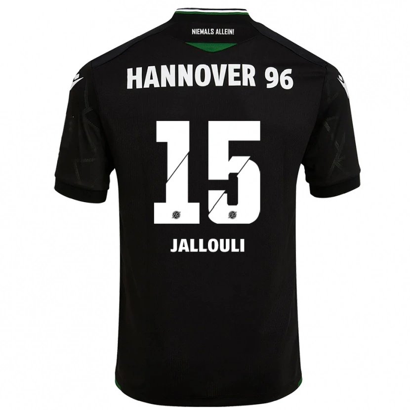 Danxen Homem Camisola Marouan Jallouli #15 Preto Verde Alternativa 2025/26 Camisa