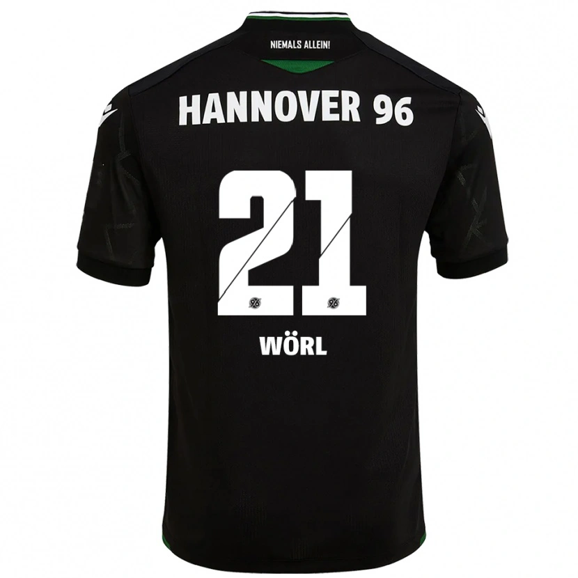 Danxen Homem Camisola Marius Wörl #21 Preto Verde Alternativa 2025/26 Camisa