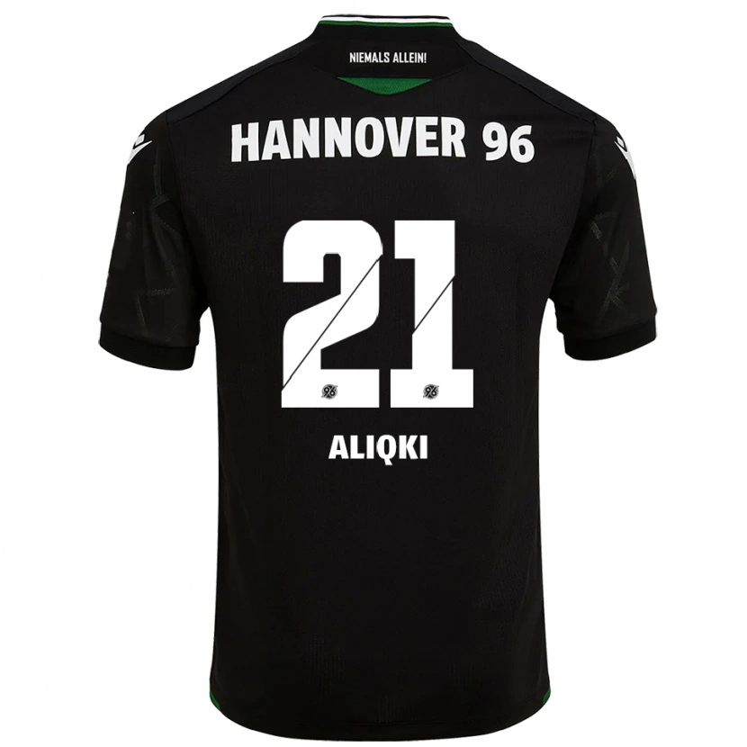 Danxen Homem Camisola Florent Aliqki #21 Preto Verde Alternativa 2025/26 Camisa