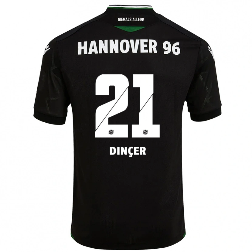Danxen Homem Camisola Yasin Dinçer #21 Preto Verde Alternativa 2025/26 Camisa