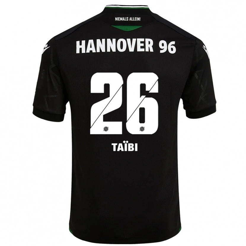 Danxen Homem Camisola Waniss Taïbi #26 Preto Verde Alternativa 2025/26 Camisa