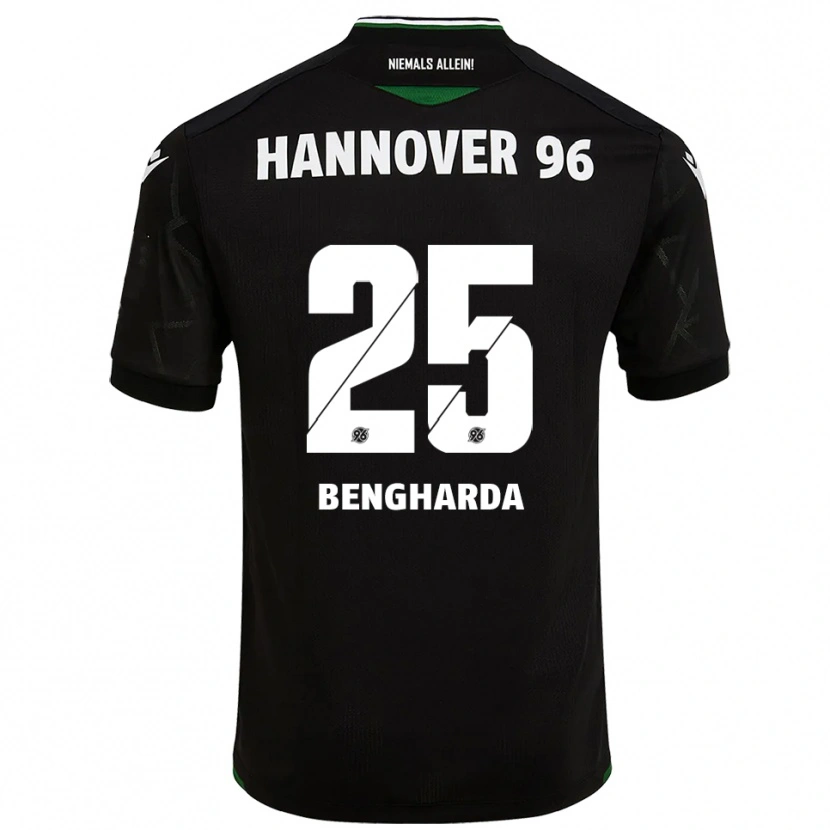 Danxen Homem Camisola Bilal Bengharda #25 Preto Verde Alternativa 2025/26 Camisa