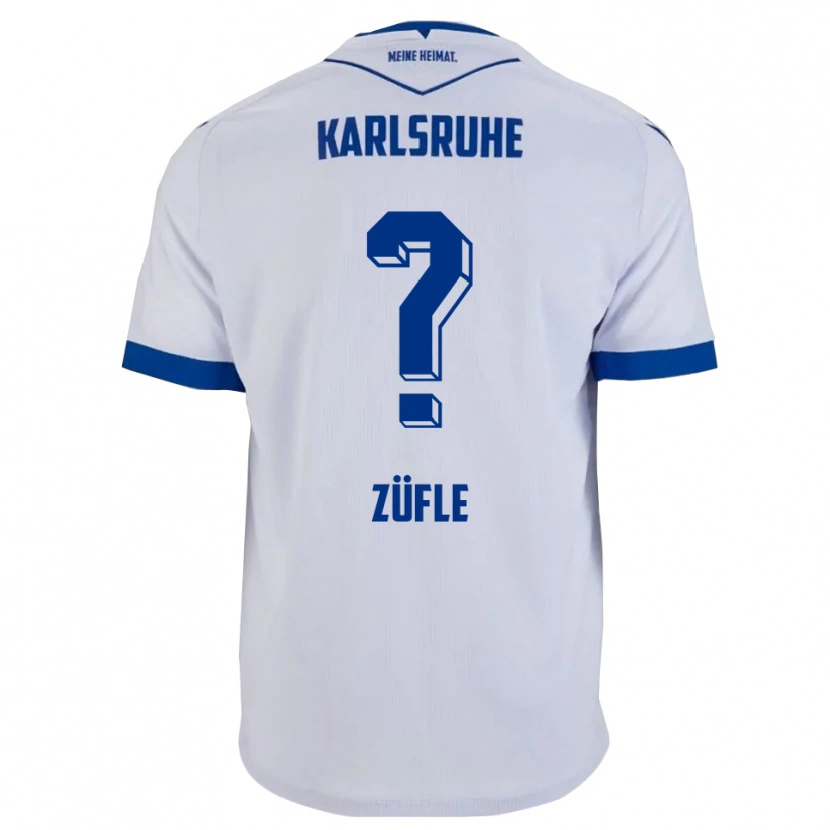Danxen Homem Camisola Pia Züfle #0 Branco Azul Alternativa 2025/26 Camisa