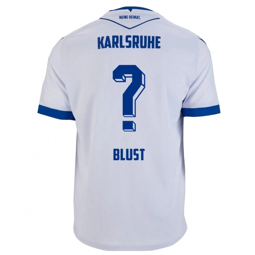 Danxen Homem Camisola Amber Blust #0 Branco Azul Alternativa 2025/26 Camisa