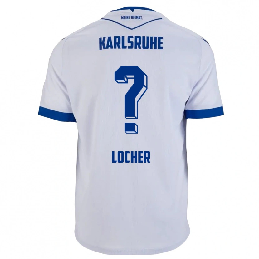 Danxen Homem Camisola Lena Locher #0 Branco Azul Alternativa 2025/26 Camisa