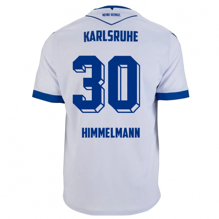Danxen Homem Camisola Robin Himmelmann #30 Branco Azul Alternativa 2025/26 Camisa