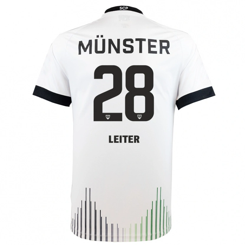 Danxen Homem Camisola Ben Leiter #28 Branco Preto Alternativa 2025/26 Camisa