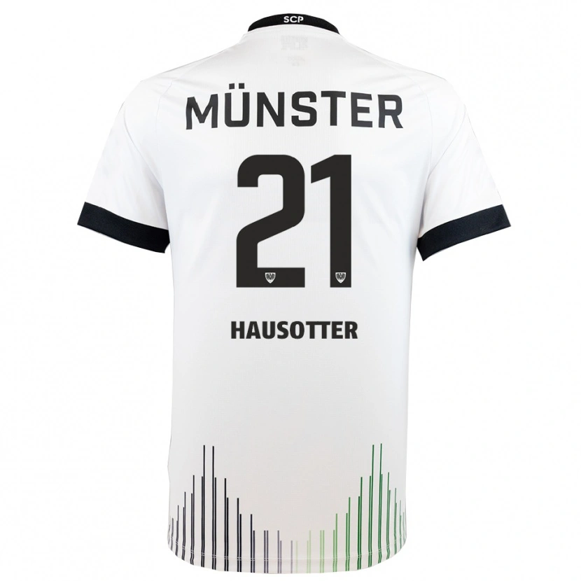 Danxen Homem Camisola Till Hausotter #21 Branco Preto Alternativa 2025/26 Camisa