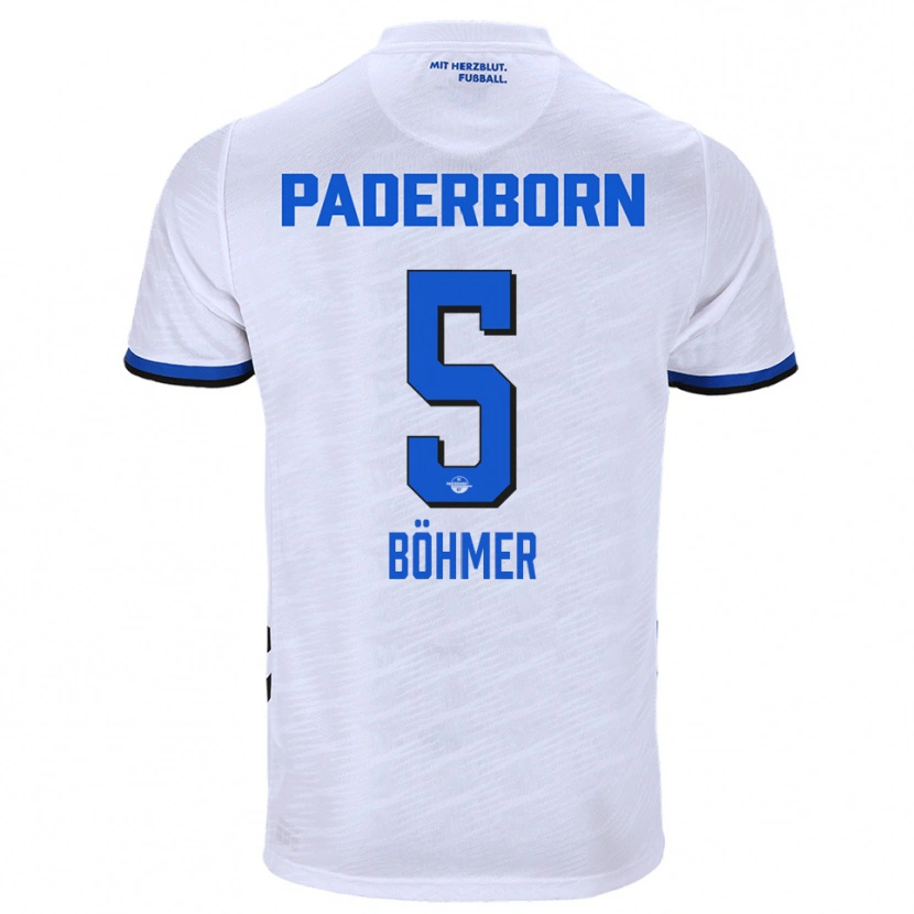 Danxen Homem Camisola Tim Böhmer #5 Branco Azul Alternativa 2025/26 Camisa