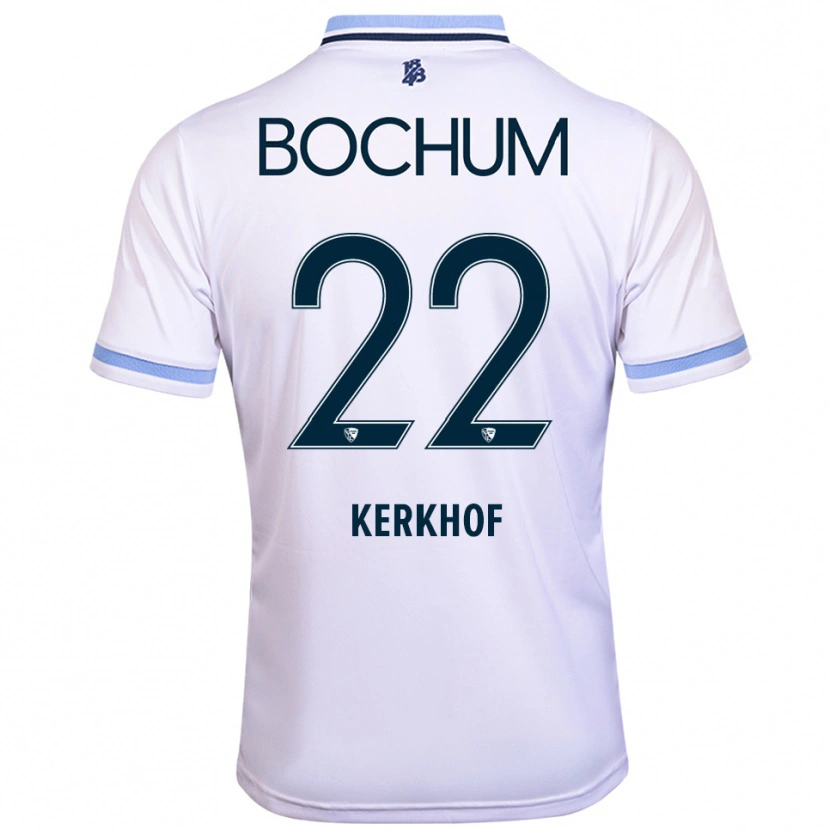 Danxen Homem Camisola Nina Kerkhof #22 Branco Azul Celeste Alternativa 2025/26 Camisa