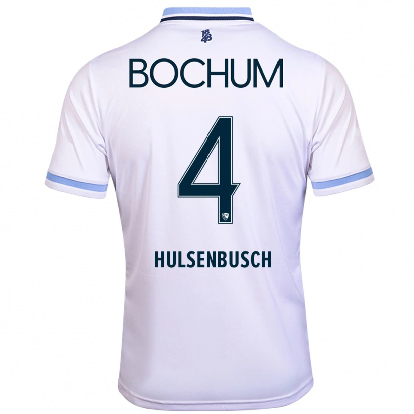 Danxen Homem Camisola Daniel Hülsenbusch #4 Branco Azul Celeste Alternativa 2025/26 Camisa