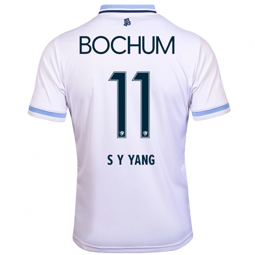 Danxen Homem Camisola Si-Yeong Yang #11 Branco Azul Celeste Alternativa 2025/26 Camisa