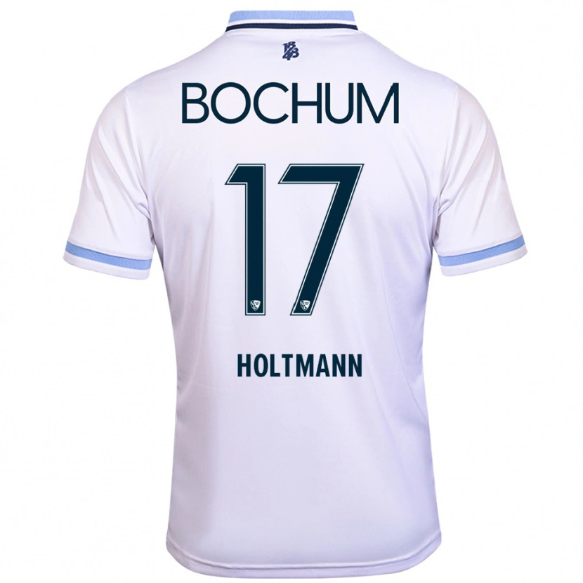 Danxen Homem Camisola Gerrit Holtmann #17 Branco Azul Celeste Alternativa 2025/26 Camisa
