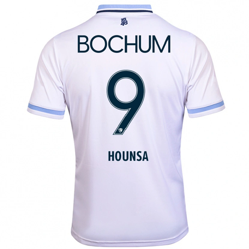 Danxen Homem Camisola Eligius Hounsa #9 Branco Azul Celeste Alternativa 2025/26 Camisa